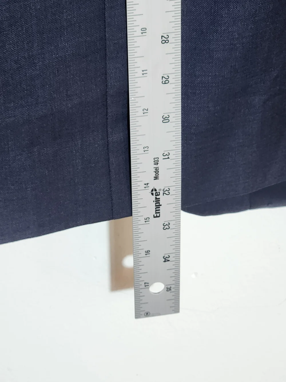 Lauren Ralph Lauren Navy 100% Wool Two Button Sport Coat Blazer Size 44L Flaw
